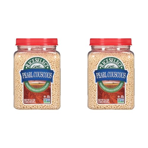 RiceSelect Pearl Couscous, Israeli-Style Wheat, Non-GMO, 24.5-Ounce Jar, 2-Pack