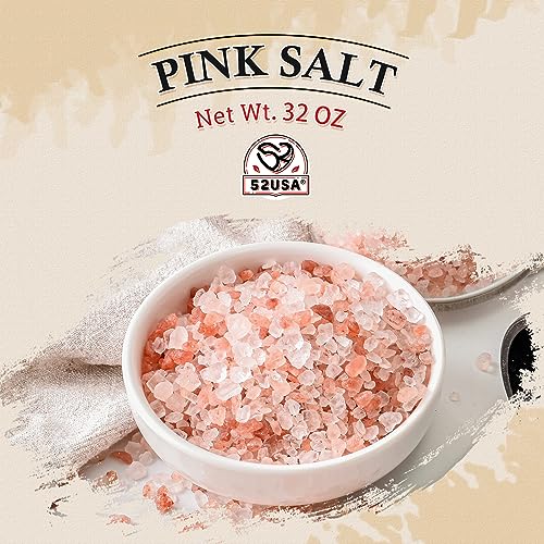 52USA Himalayan Pink Salt Coarse 2lb Grinder Size
