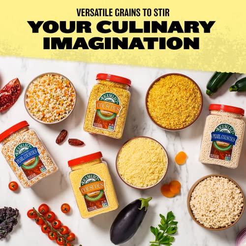 RiceSelect Pearl Couscous, Israeli-Style Wheat, Non-GMO, 24.5-Ounce Jar, 2-Pack