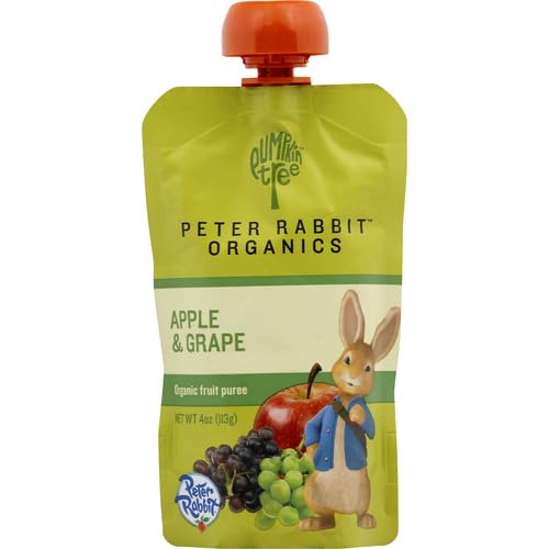 Peter Rabbit Organic Fruit Puree Apple Grape, 4oz x2