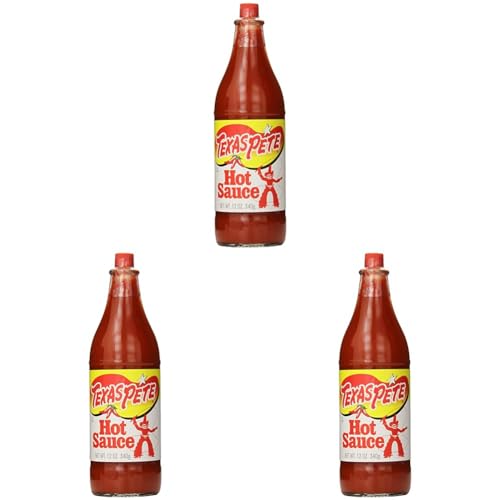 Texas Pete Hot Sauce, 12 oz, Pack of 3