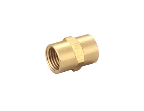 Brass Coupling Hex Head Pipe Fitting (Pack of 2)