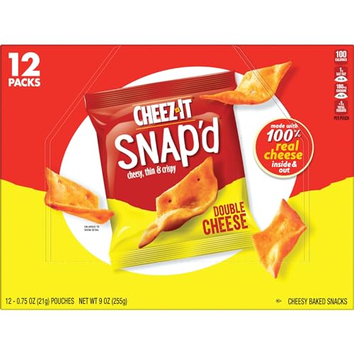 Cheez-It Double Cheese Snap'd Cracker Chips, 9oz Box