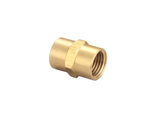 Brass Coupling Hex Head Pipe Fitting (Pack of 2)
