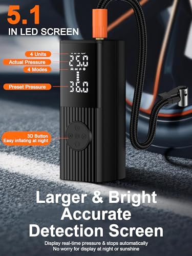 Portable Wireless Air Compressor Pump for Car and Bike