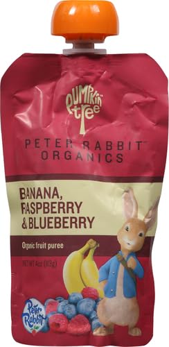 Peter Rabbit Organics Baby Raspberry Banana Blueberry, 4 oz (Pack of 5)