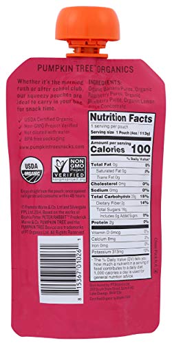 Peter Rabbit Organics Baby Raspberry Banana Blueberry, 4 oz (Pack of 5)