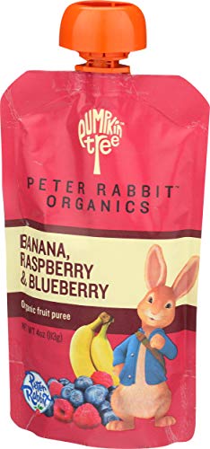 Peter Rabbit Organics Baby Raspberry Banana Blueberry, 4 oz (Pack of 5)