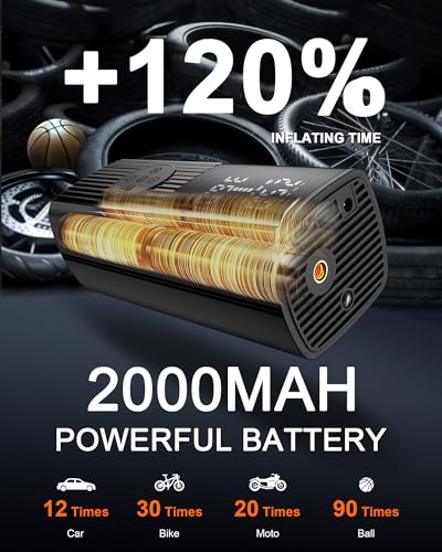 Portable Wireless Air Compressor Pump for Car and Bike