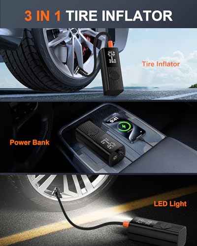 Portable Wireless Air Compressor Pump for Car and Bike