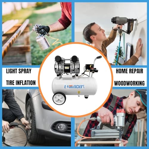 Ultra Quiet 6 Gallon Air Compressor, 1.7 HP