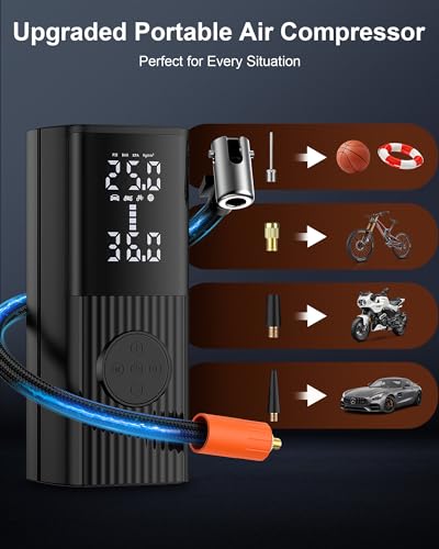 Portable Wireless Air Compressor Pump for Car and Bike