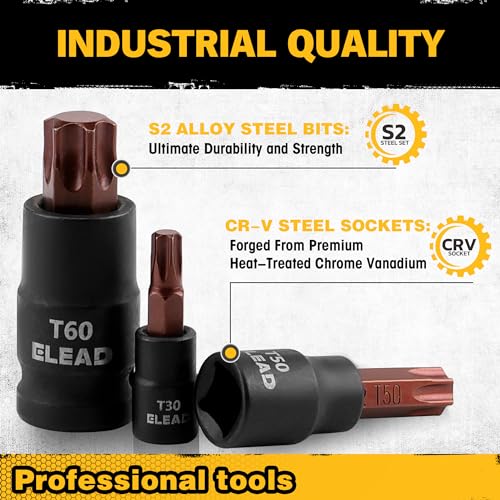 31-Piece Premium Torx Bit Socket Set, High Torque
