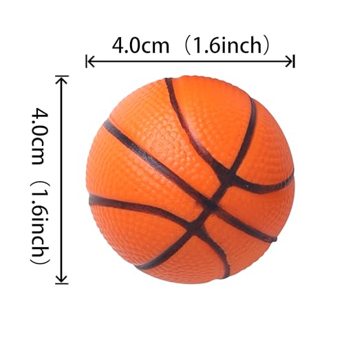 10 PCS Basketball Cupcake Toppers 3D Basketball Cupcake Topper Decorations for Sports Theme Baby Shower Kids Birthday Party Cake Decorations Supplies