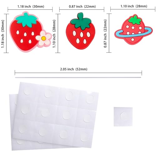 Gyufise 30Pcs Strawberry Cupcake Toppers Red Fruit Theme Strawberry Cupcake Picks for Sweet Fruit Baby Shower Kids Boys Girls Birthday Party Cake Decorations Supplies