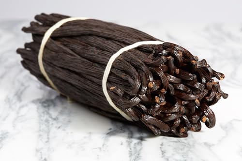 Kiddu - 10 Gourmet Vanilla Beans for Baking - Whole Grade A Pods in a Resealable Pouch