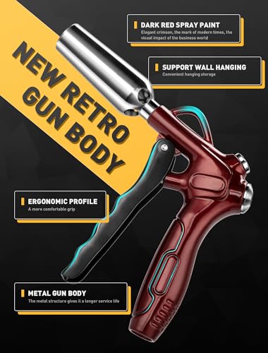 Powerful High Volume Air Blow Gun with Retro Red Nozzle