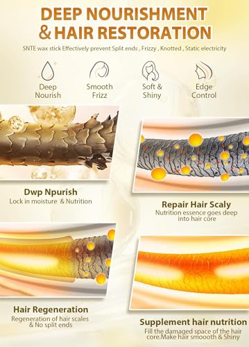 Samnyte Hair Wax Stick, Wax Stick for Hair Slick Stick, Hair Wax Stick for Women Kids, Hair Gel Stick for Girls Hair Accessories for Women Fly away Hair Tamer, Hair Bun Maker for Kids Styling Cream