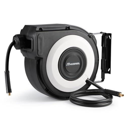 Enclosed Retractable Air Hose Reel with 50ft Hose