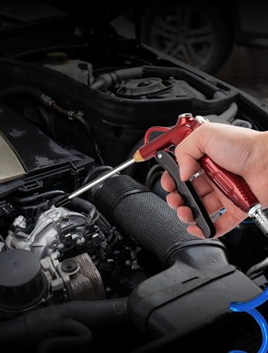 Powerful High Volume Air Blow Gun with Retro Red Nozzle