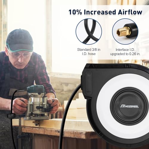Enclosed Retractable Air Hose Reel with 50ft Hose
