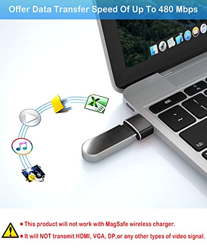 Elebase USB to USB C Adapter 4 Pack,Type C Female to A Male Charger Converter for Apple Watch Ultra iWatch 8 7,iPhone 15 14 13 12 Pro Max Plus,Airpods,iPad 9 10 Air 5 Mini 6,Car,Samsung Galaxy S23 S24