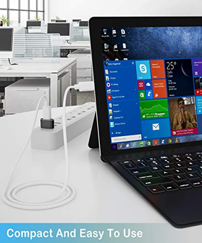 Elebase USB to USB C Adapter 4 Pack,Type C Female to A Male Charger Converter for Apple Watch Ultra iWatch 8 7,iPhone 15 14 13 12 Pro Max Plus,Airpods,iPad 9 10 Air 5 Mini 6,Car,Samsung Galaxy S23 S24