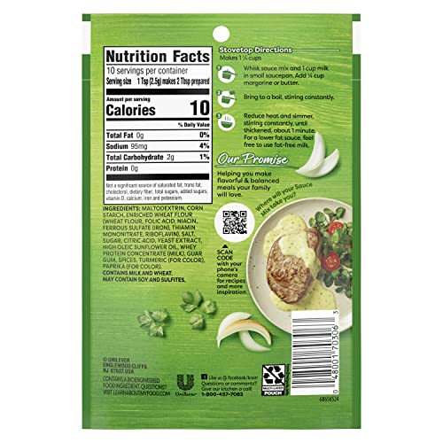 Knorr Sauce Mix Sauces For Simple Meals and Sides Bearnaise No Artificial Flavors, No Added MSG 0.9 oz (Pack of 2)