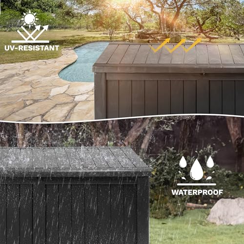 230 Gallon Weather Resistant Resin Outdoor Storage Box