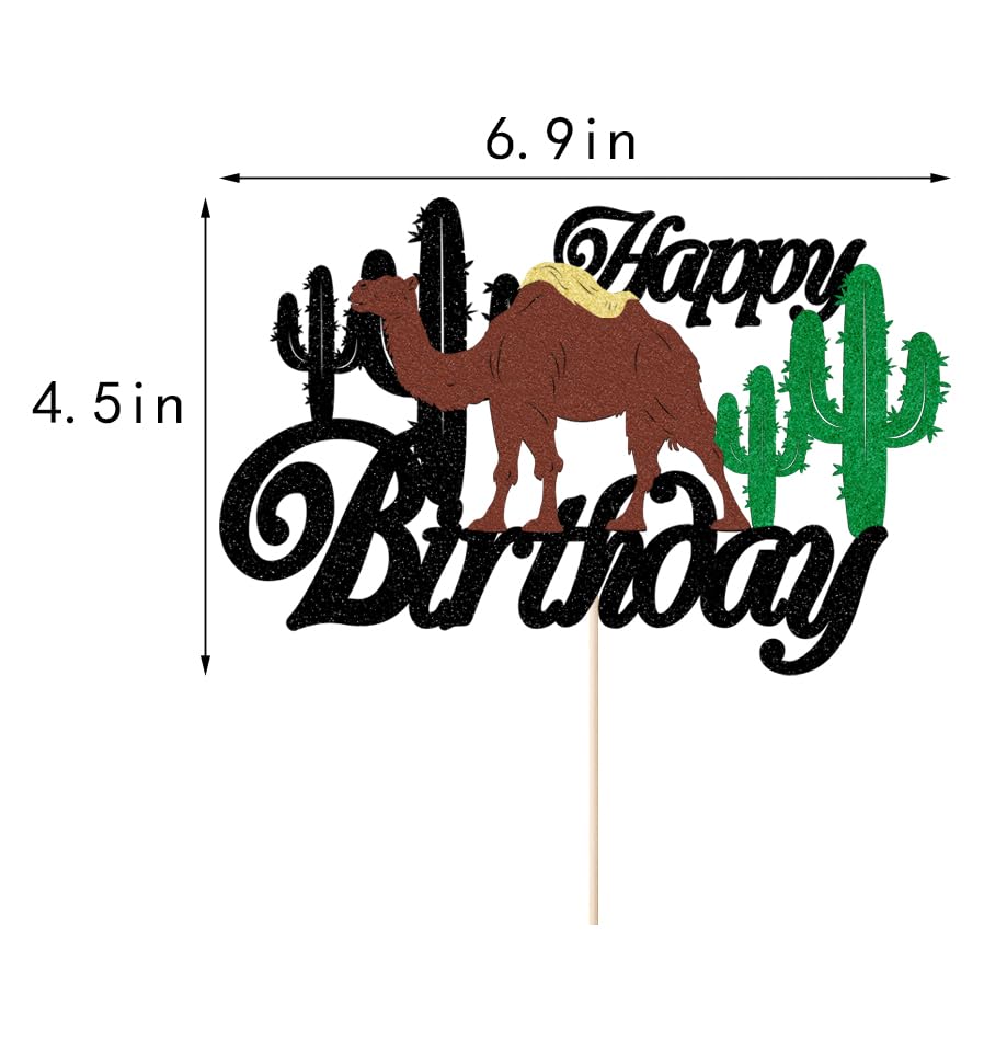 Bejotaa Llama Happy Birthday Cake topper Mexican Fiesta Alpaca Cactus Theme Cake Decoration，Fiesta Cinco De Mayo Party Supplies Birthday Baby Shower Party Decorations Supplies