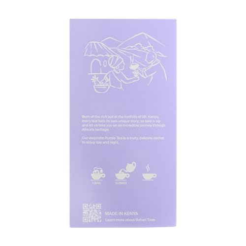 Bahari Teas - Original Kenyan Purple Tea - African Tea with Anthocyanins and Antioxidants (15 Tea Bags)