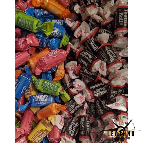 Tootsie Roll Fruit Chews Assorted Mix - 1 LB - Classic Chocolate, Fruit Chews - Cherry, Lime, Lemon, Orange, and Vanilla, Individually Wrapped, Fresh! Packaged by Leathnu Foundry