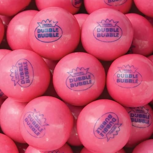 Double Bubble Nostalgic Gumballs Bulk Pack (1 Pound, Original All Pink "1928")