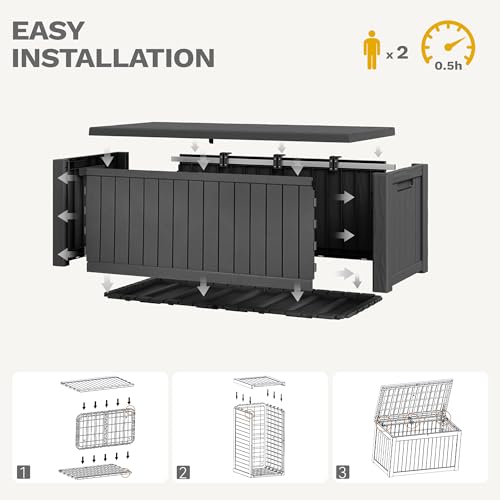 230 Gallon Weather Resistant Resin Outdoor Storage Box