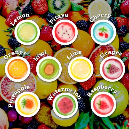 Fruit Slices Candy - Hard Candy Bulk Net 1 LB Bag (Approx. 150 pcs) of Individually Wrapped 10 Classic Tropical Fruit Flavors Assortment - Great for Candy Buffet - Office Candy - Treat Bags