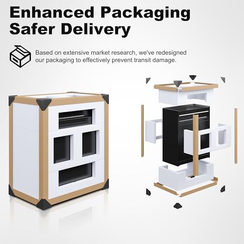 VIWAT 5-Drawer Rolling Tool Chest - Detachable Top Box