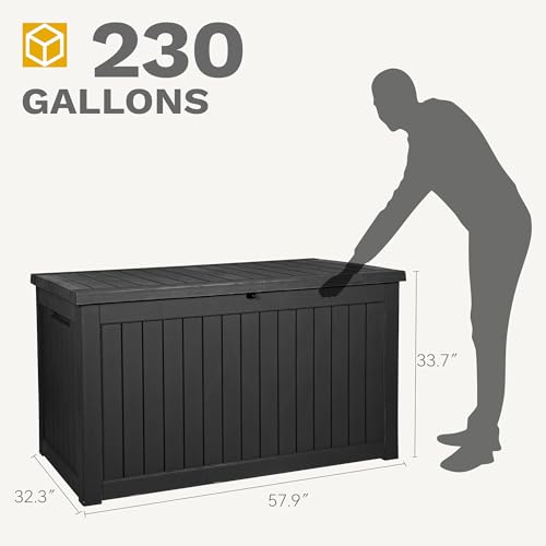 230 Gallon Weather Resistant Resin Outdoor Storage Box