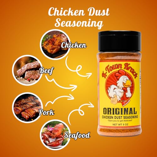 K-Town Krack - Original Chicken Dust Seasoning - All-Purpose Seasoning & BBQ Rub Seasoning for Chicken, Beef, Pork, Fish - All-in-one Spice Rub, BBQ Rub, Wing Seasoning, Meat Seasonings and Rubs 5oz