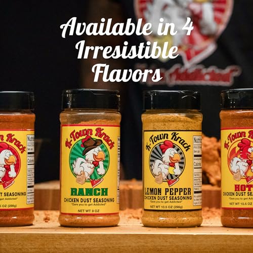 K-Town Krack - Ranch Chicken Dust Seasoning - Ranch Seasoning & BBQ Rub Seasoning for Chicken, Beef, Pork, Fish - All-Purpose Seasoning, Spice Rub, Ranch Seasoning Powder & Ranch Topping