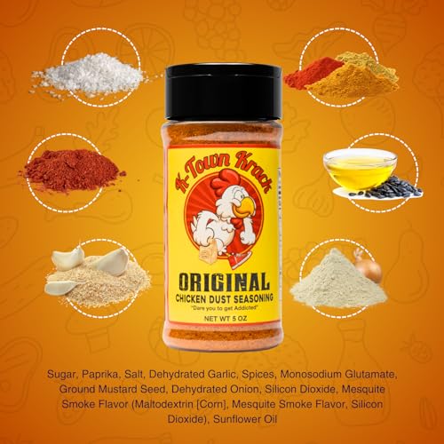K-Town Krack - Original Chicken Dust Seasoning - All-Purpose Seasoning & BBQ Rub Seasoning for Chicken, Beef, Pork, Fish - All-in-one Spice Rub, BBQ Rub, Wing Seasoning, Meat Seasonings and Rubs 5oz