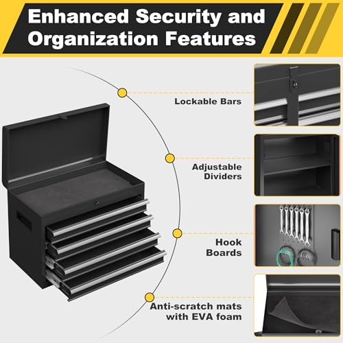 VIWAT 5-Drawer Rolling Tool Chest - Detachable Top Box