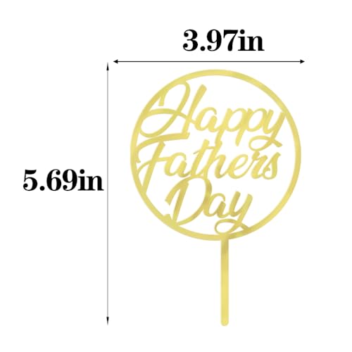 Bejotaa 10 Piececs Father's Day Cake Topper, Acrylic Happy Father's Day Party Decoration,Picks Cake Decoration for Birthday Father's Day Party Favors (Father's Day-1 10pcs)