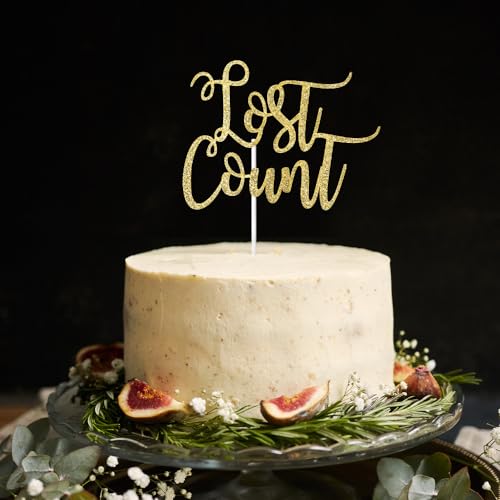 1 Pcs Lost Count Cake Topper Happy Birthday Cake Decorations Glitter Party Decoration Holiday Birthday Party Supplies