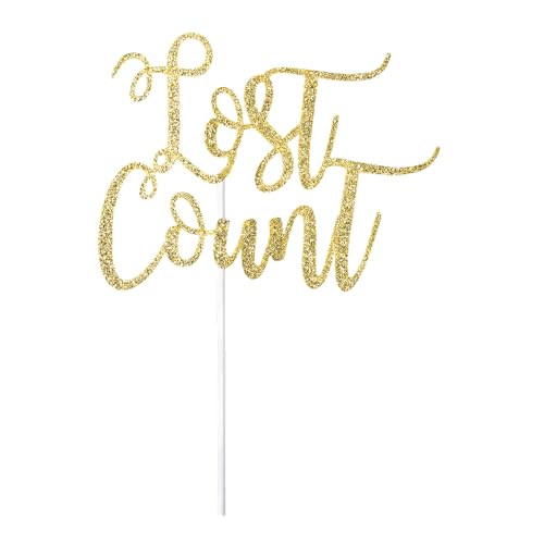 1 Pcs Lost Count Cake Topper Happy Birthday Cake Decorations Glitter Party Decoration Holiday Birthday Party Supplies