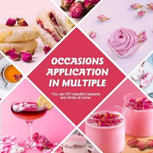 M inch Rose Buds Herbal Tea, Dried Red Rose, 100% Natural Pure Flower Edible Buds (50g) - Grade A, Caffeine Free, Vegan, GMO-Free