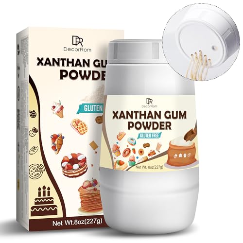 Xanthan Gum Powder 8oz - Pure Xanthan Gum Thickener for Baking and Cooking - Gluten Free & Keto Friendly - Natural Vegan Xanthan Gum Thickening Agent for Cake, Ice Cream, Sauces, Soups, Yogurt, Candy
