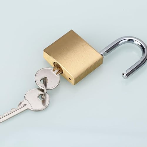 Outdoor Solid Brass Padlock Set with Keys - Waterproof