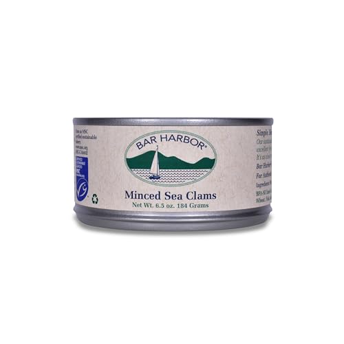 Bar Harbor Minced Clams - Premium Seafood, Natural Wood Smoking, Rich Flavor, Wild-Caught, Ready-to-Eat Delicacy - Authentic Clams, 6.7 oz