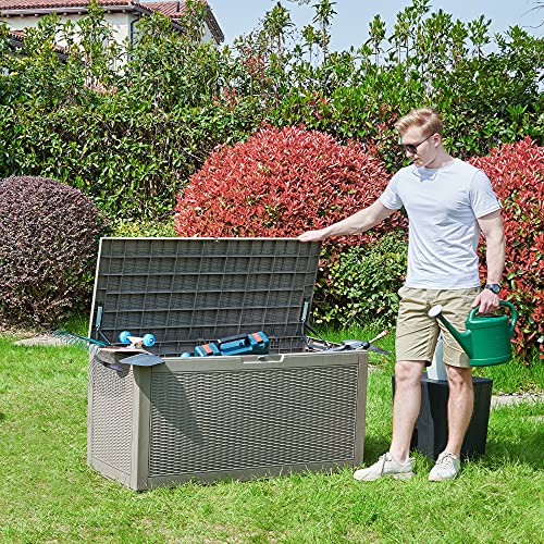 YITAHOME 100 Gallon Outdoor Resin Storage Box