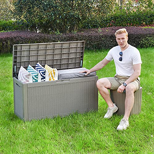 YITAHOME 100 Gallon Outdoor Resin Storage Box
